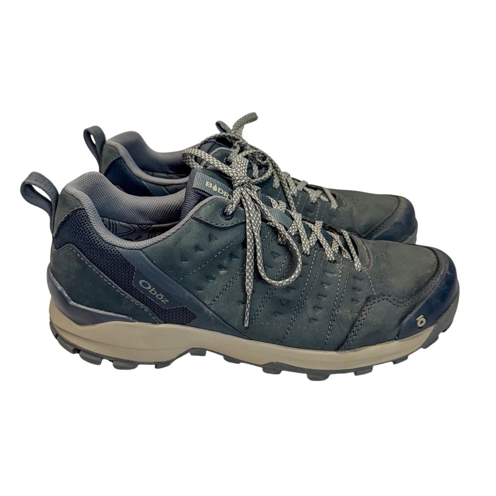 Oboz BDry Shoes Mens Size 9 Green Leather Waterproof Hiking Walking Trail